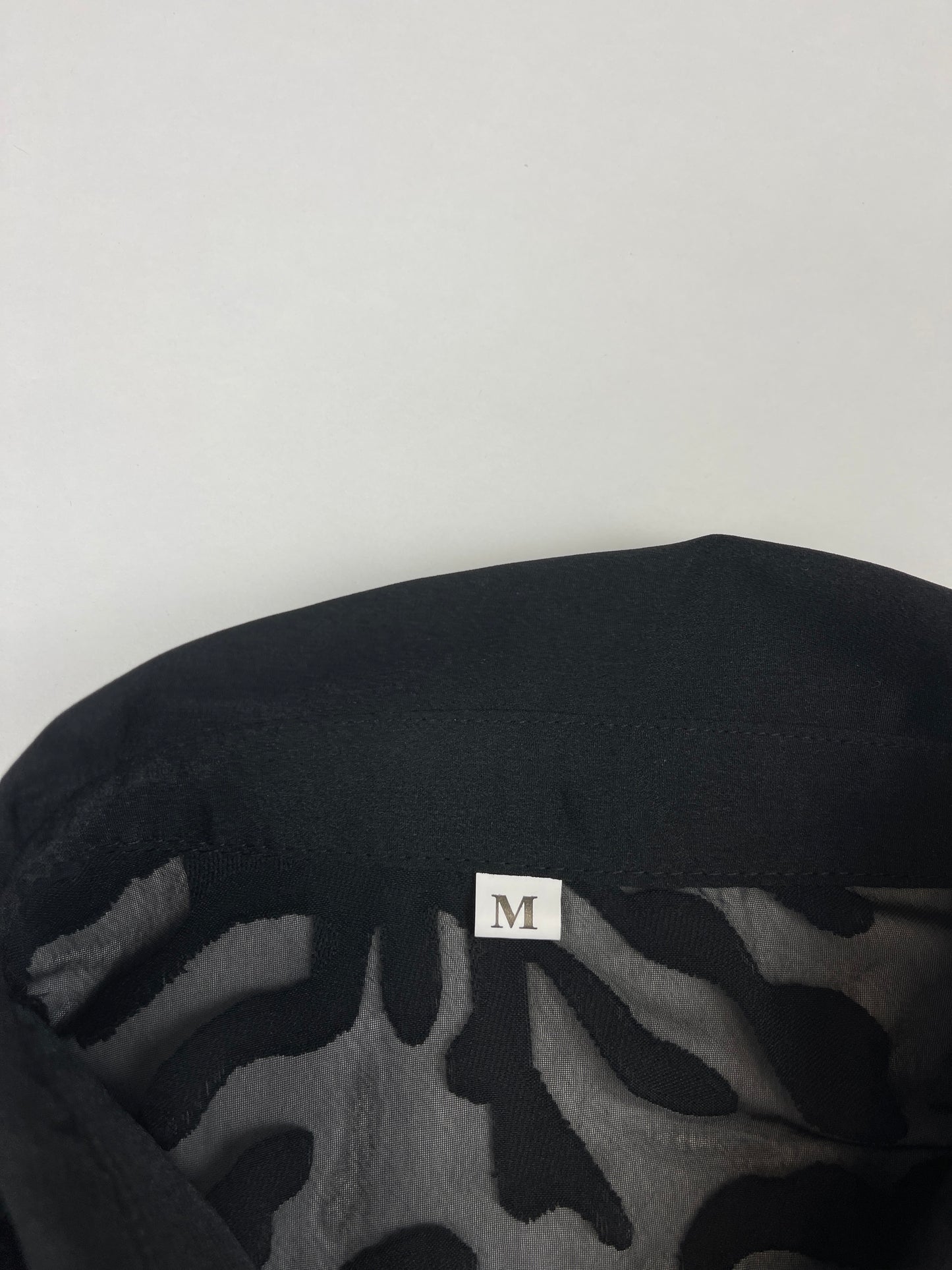 Chemisier transparent y2k noir motif vintage