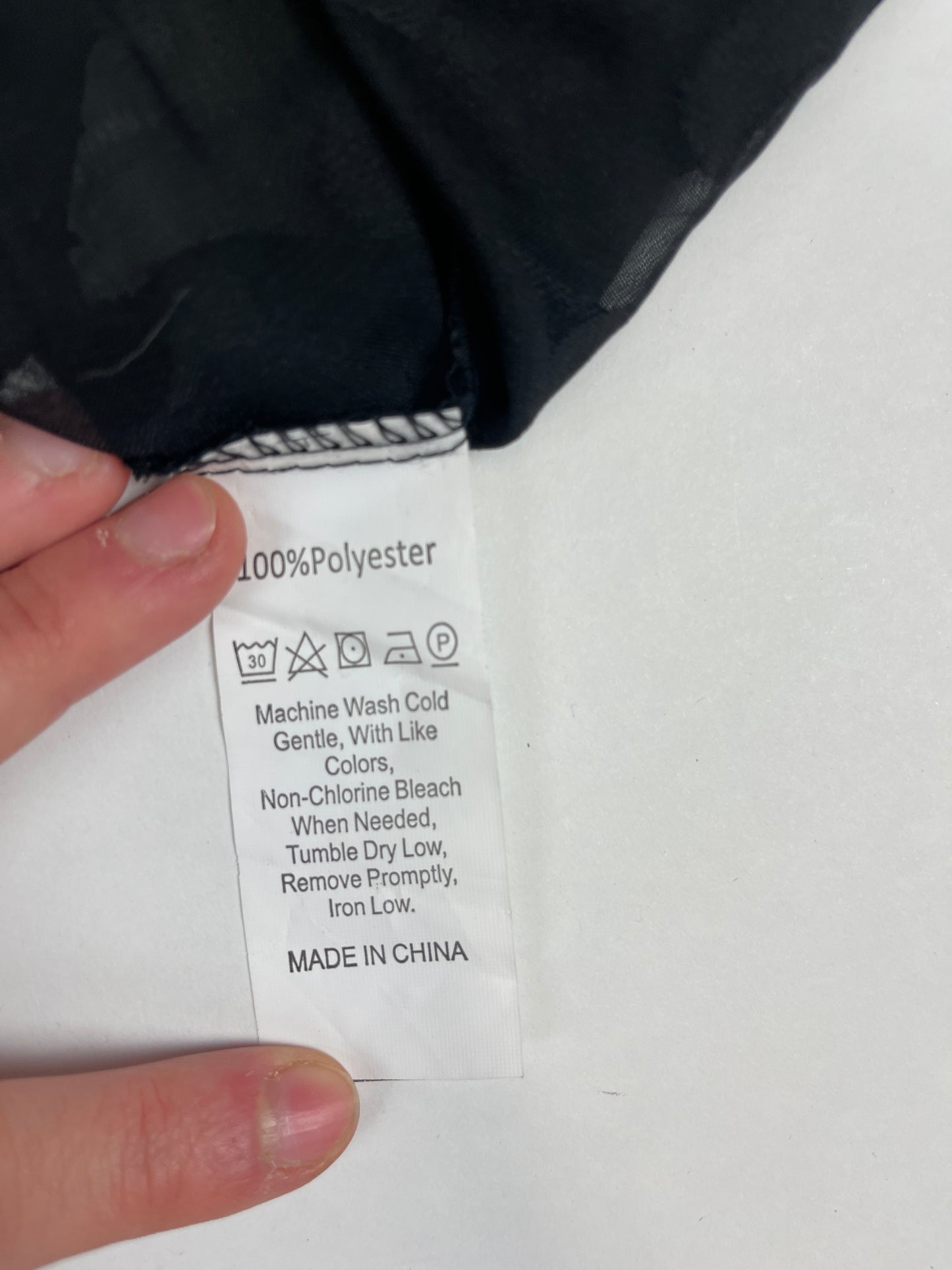 Chemisier transparent y2k noir motif vintage