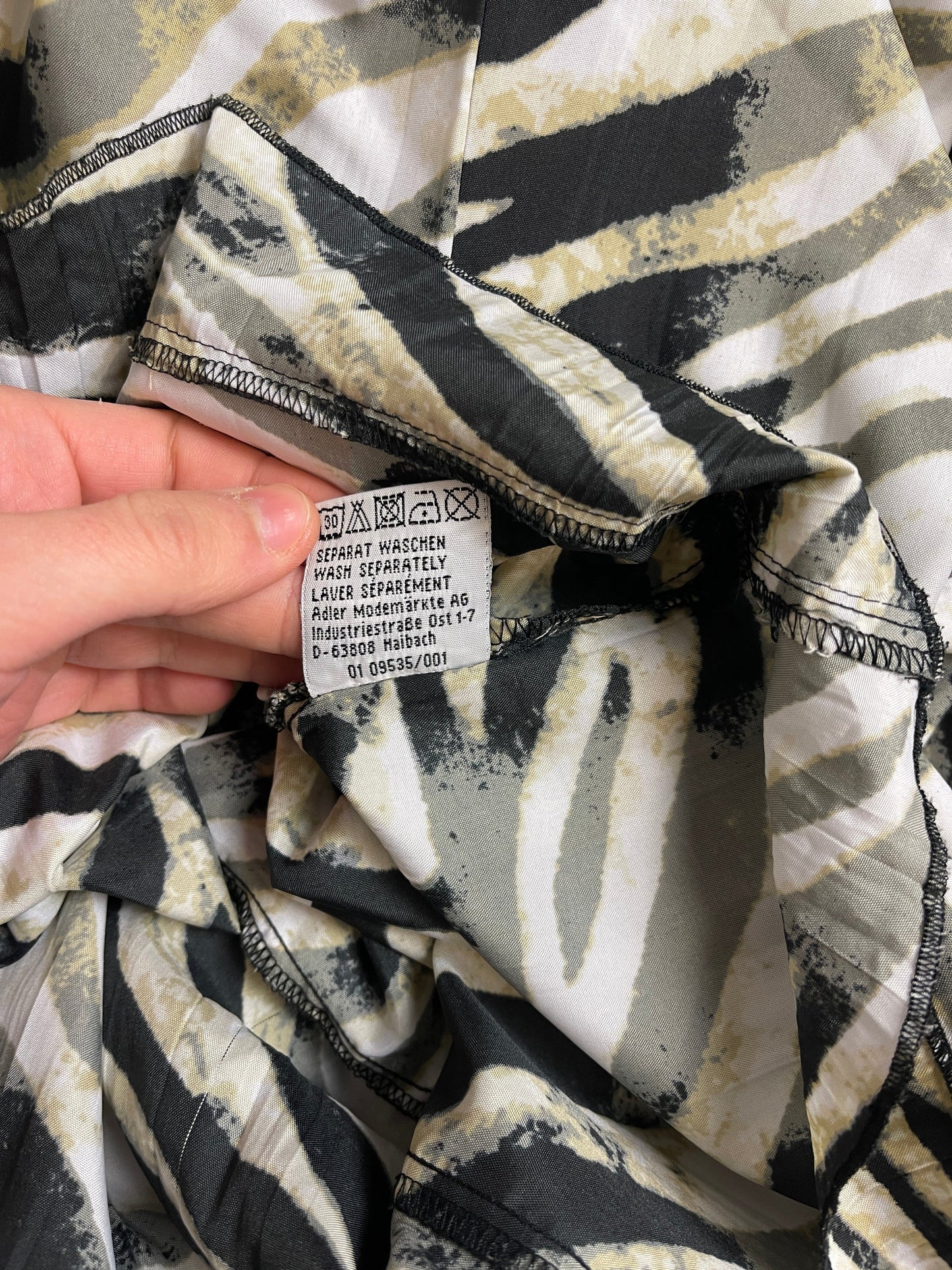 Chemise y2k motif zèbre vintage