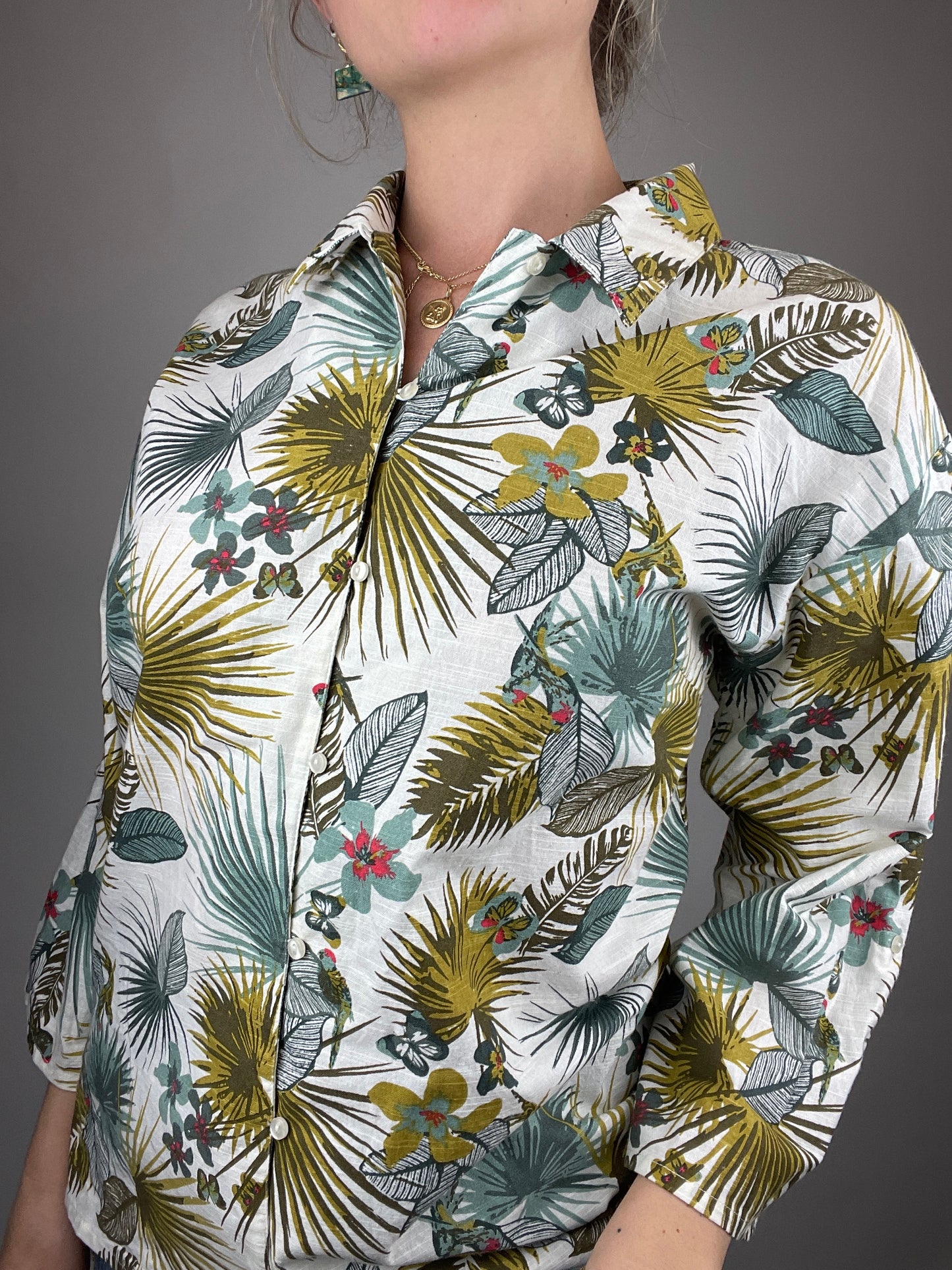 Chemise à fleurs y2k style hawaïen vintage