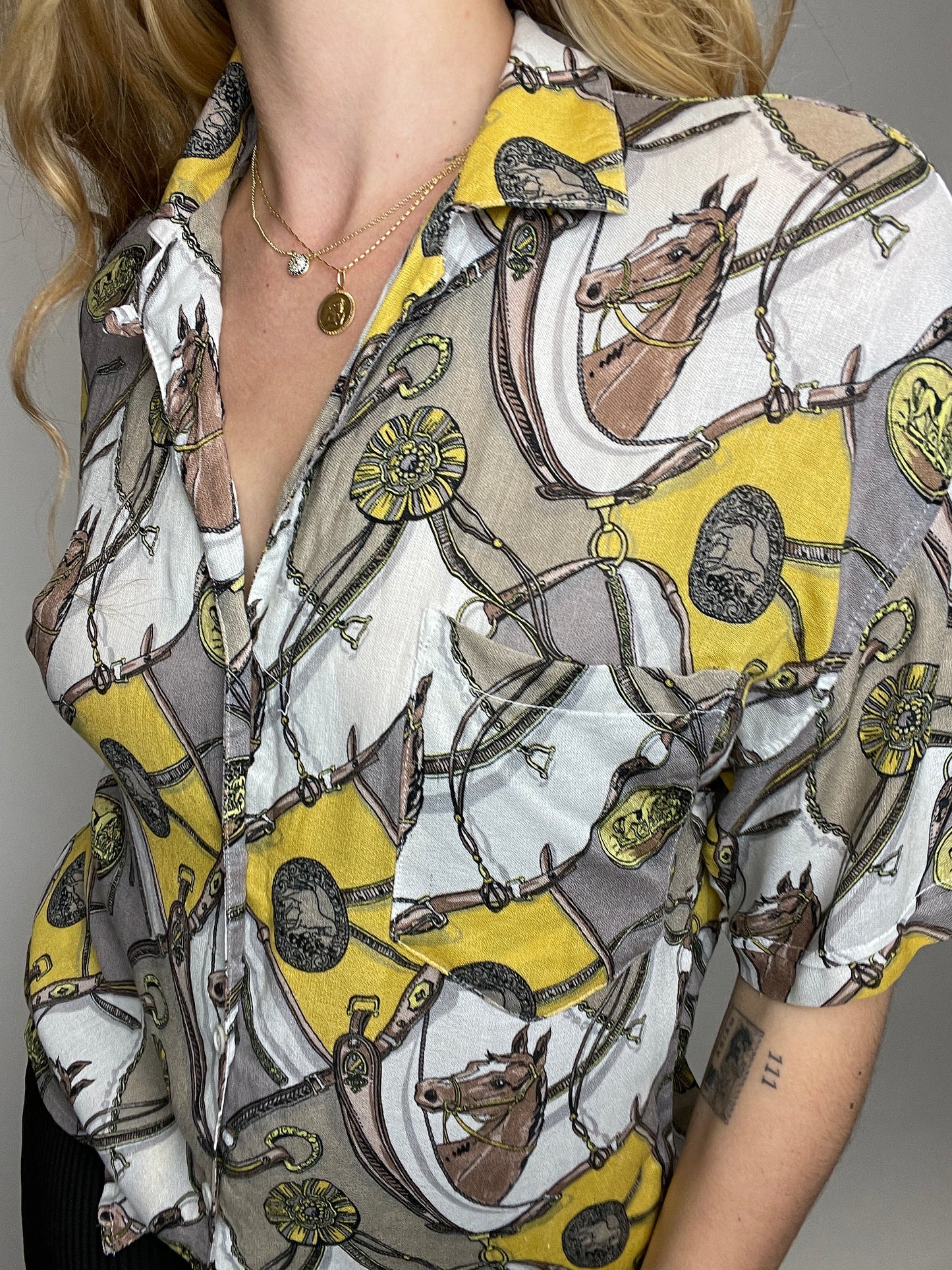 Chemisier y2k motif vintage