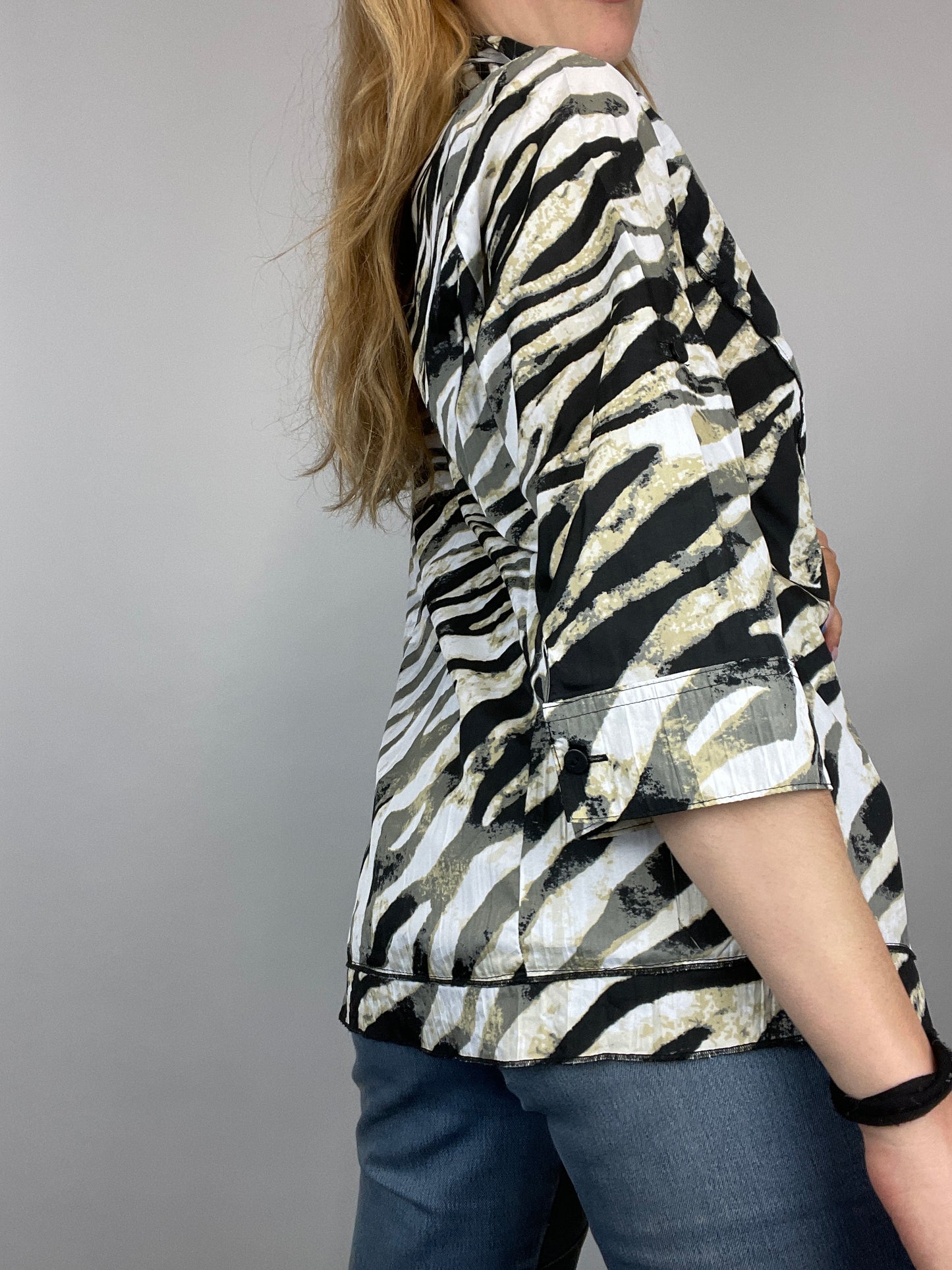 Chemise y2k motif zèbre vintage