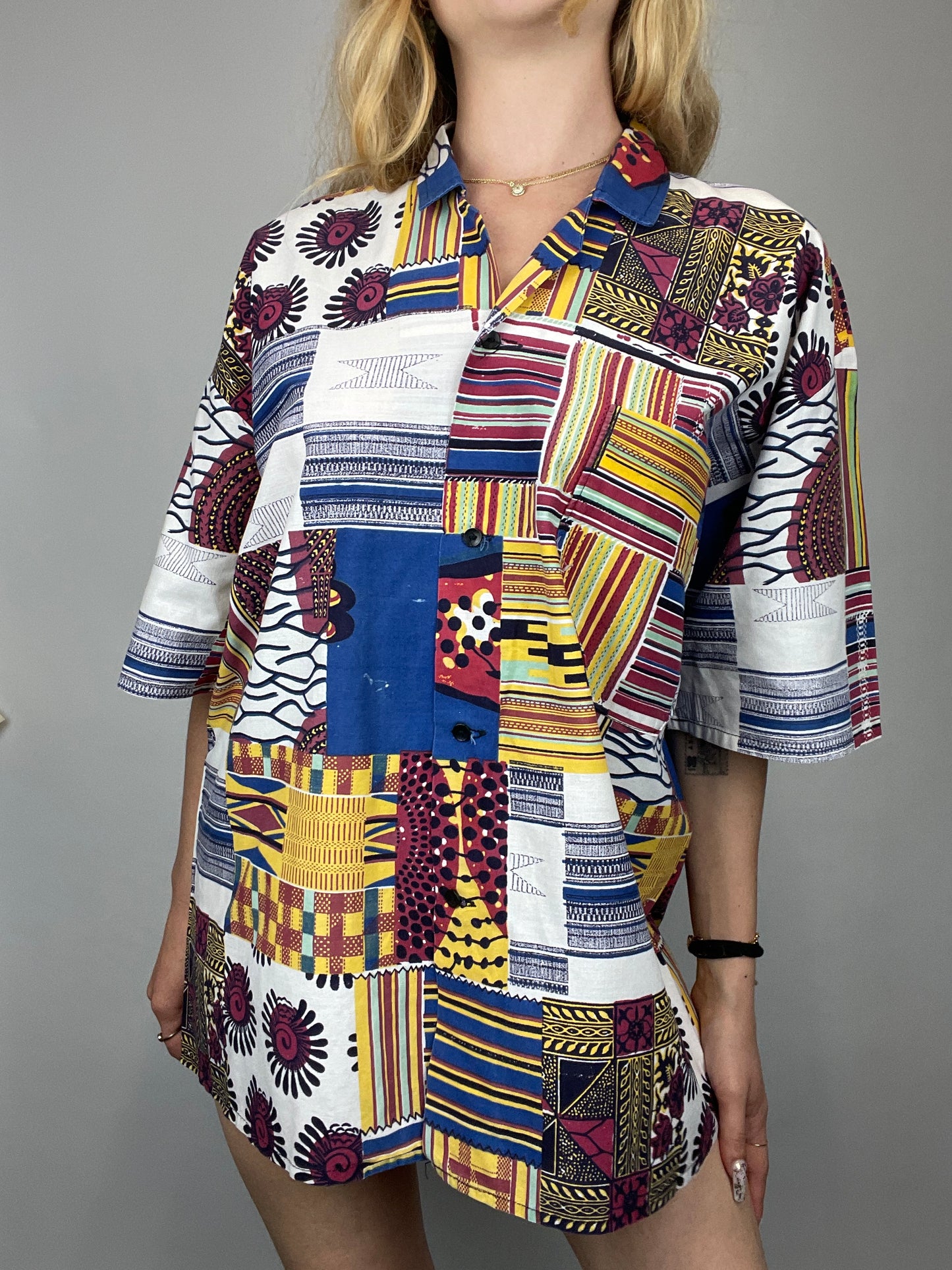 Chemise motif année 90 vintage oversized